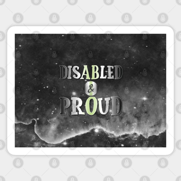 Disabled and Proud: Agender Sticker by SarahCateCreations